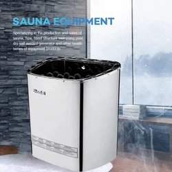 Riscaldatore elettrico per sauna con controller esterno in acciaio inossidabile serie SAC da 4,5 kW per sauna a secco con controller CON4