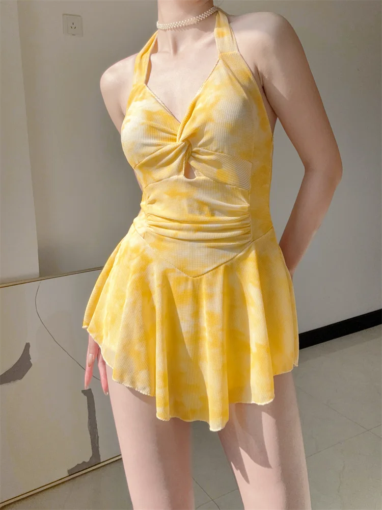 

Консервативный слитный купальник для женщин в стиле Hot Spring Theme Dr Honey, сексуальный, повседневный, для отдыха