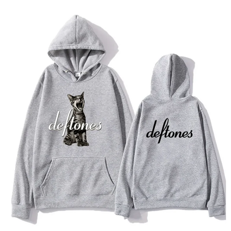 Capuz Unisex Deftones Tour Band, Pulôver Retro, Punk, Hip Hop, Rua, Casual, Manga Comprida, Novo, Unisex