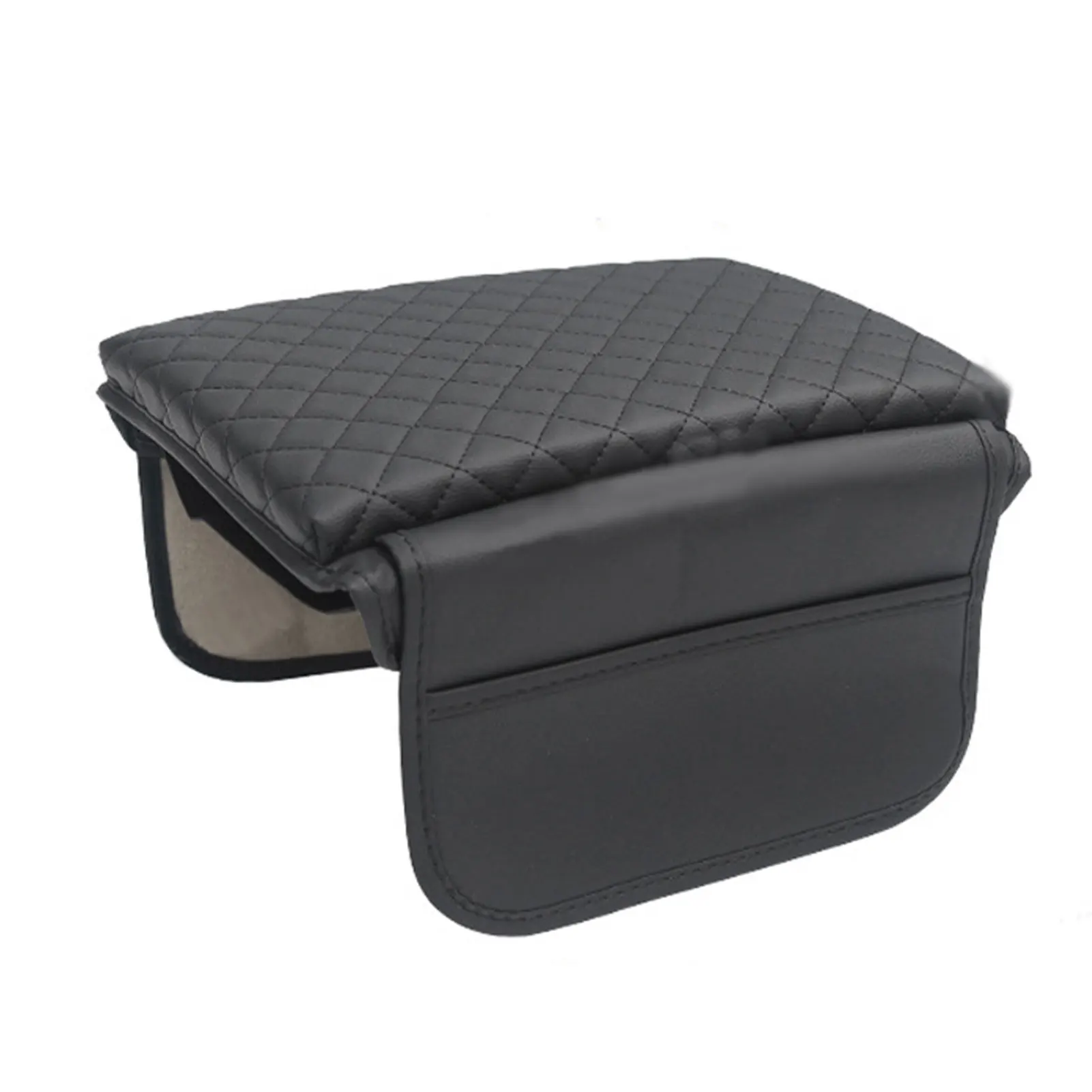 Console Armrest Cover With Leather Side Pockets Cover For Cybertruck 2023 2024 Accessories Durable