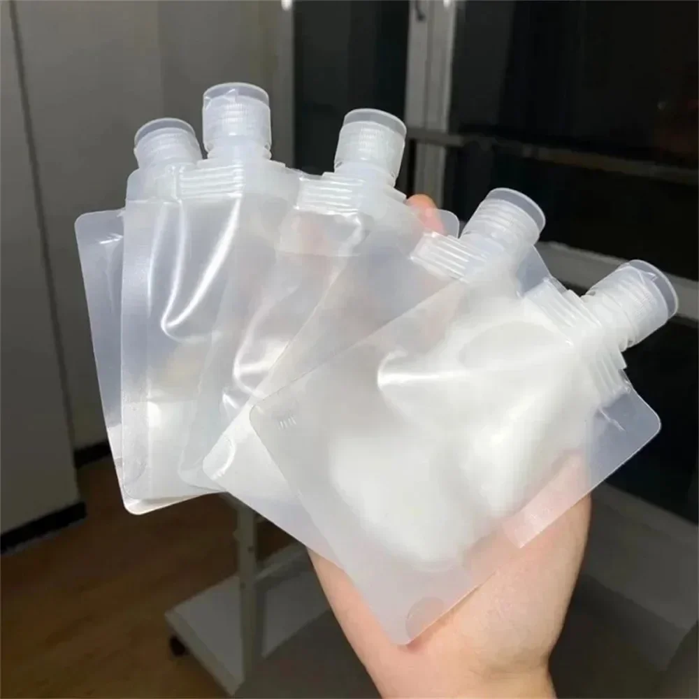 10 PCS 30/50/100ml Travel Size Empty Squeeze Bags Lotion Dispensing Bags Reusable Liquid Leakproof Shampoo Cosmetic Storage Bags