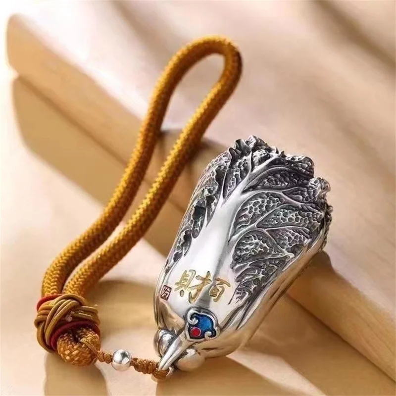 

Vintage Relief Vegetable Pendant Car Accessories For Men Jewelry Blessing Lucky Keychain Male Birthday Gift