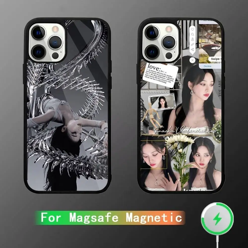 

Singer KPOP K-Karina-as Phone Case For iPhone 16,15,14,13,12,11,Pro,Max,Plus,Mini,SE New Magsafe Magnetic Wireless Charging