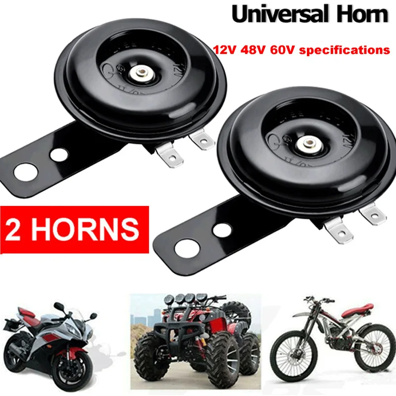 

2pcs HORN 12V 48V 60V Waterproof Loud 105dB Universal Motorcycle Car UTV ATV Boat Auto