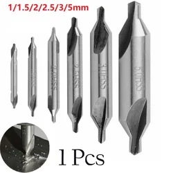 5/3/2.5/2/1.5/1mm HSS Combined Center Drill Double Head Countersink Bit Mill Tackle Tool For Woodworking/Metalwork/electrical