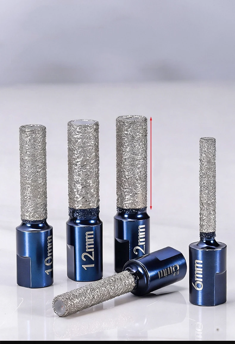 6/8/10/12mm M10 Vakuumgelöteter Fräser Lochsäge Winkelschleifer Gelöteter Kernbohrer für Keramik Granit Marmor Stein Fliesen – Detail 10