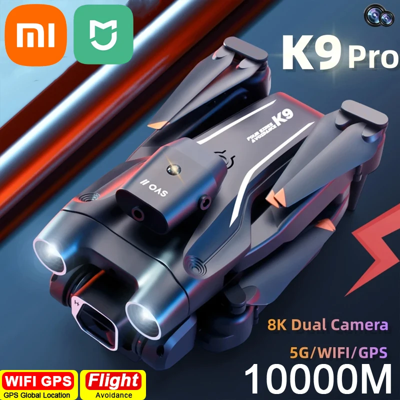 Xiaomi MIJIA K9 Pro Drone fotografi udara profesional, Drone fotografi udara profesional, kamera ganda 4K/8K, mainan UAV pesawat penghenti rintangan Cerdas HDR