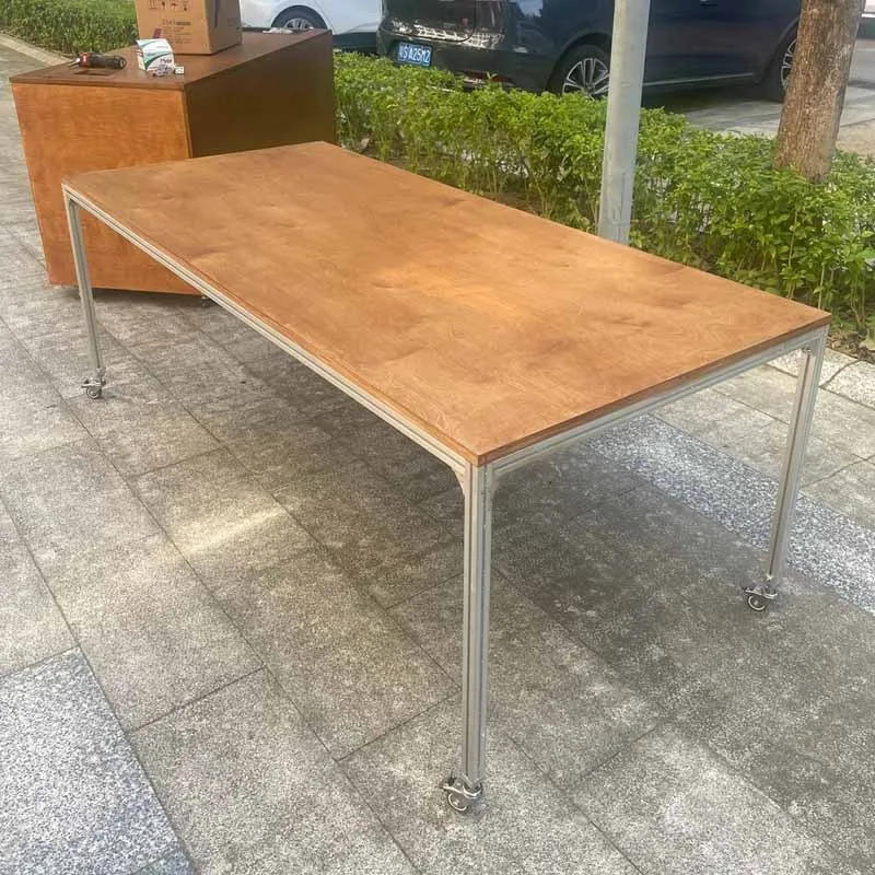 Birch Plywood Rectangular Conference Table for Modern Office Desk Dining Table Workstation Study Desk