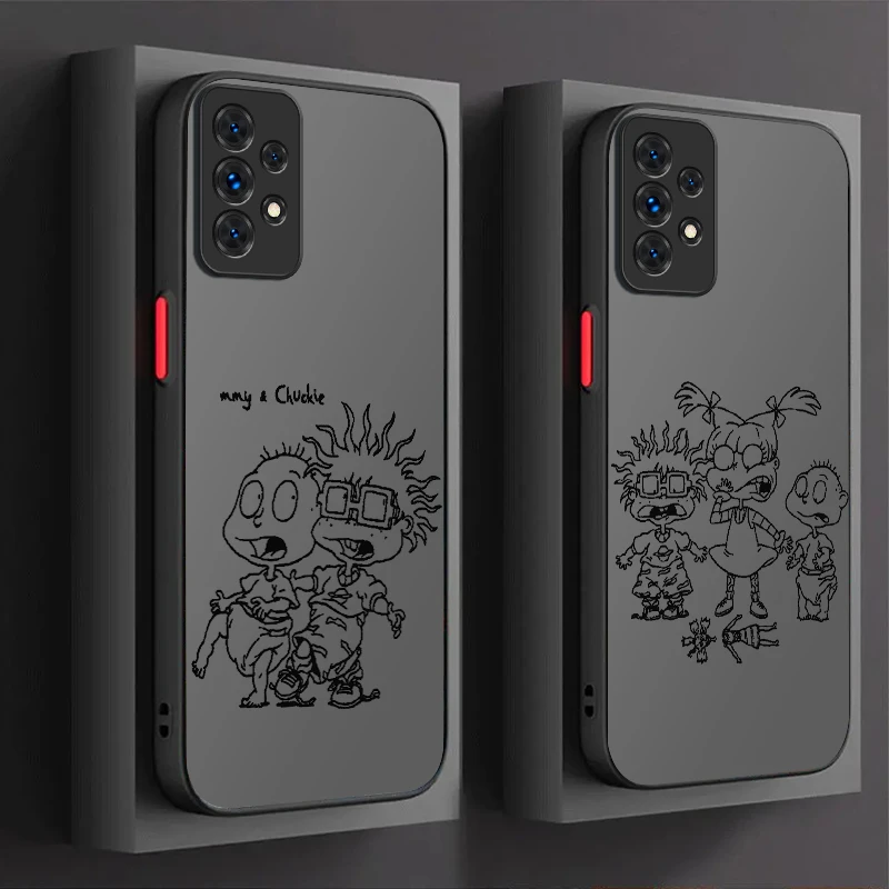 Cartoon Funny R-Rugrats Line Case For Samsung Galaxy A53 A16 A54 A34 A24 A06 A05 A05S A13 A23 A33 A73 A72 A52S A52 A32 A22 A12