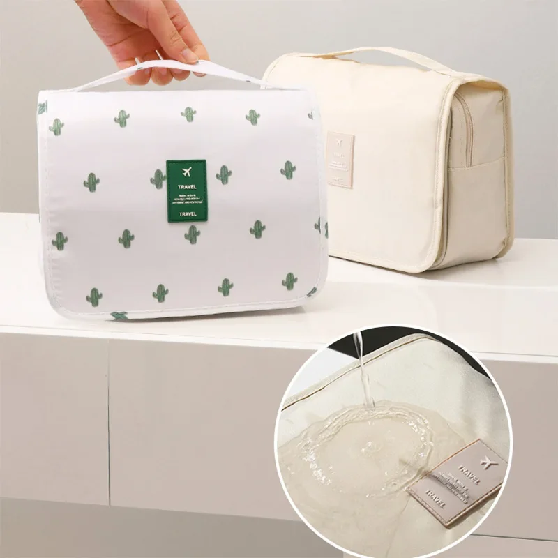 Borse per il trucco delle donne di grande capacità borsa per cosmetici da viaggio Organizer per articoli da toeletta borsa da bagno appesa per