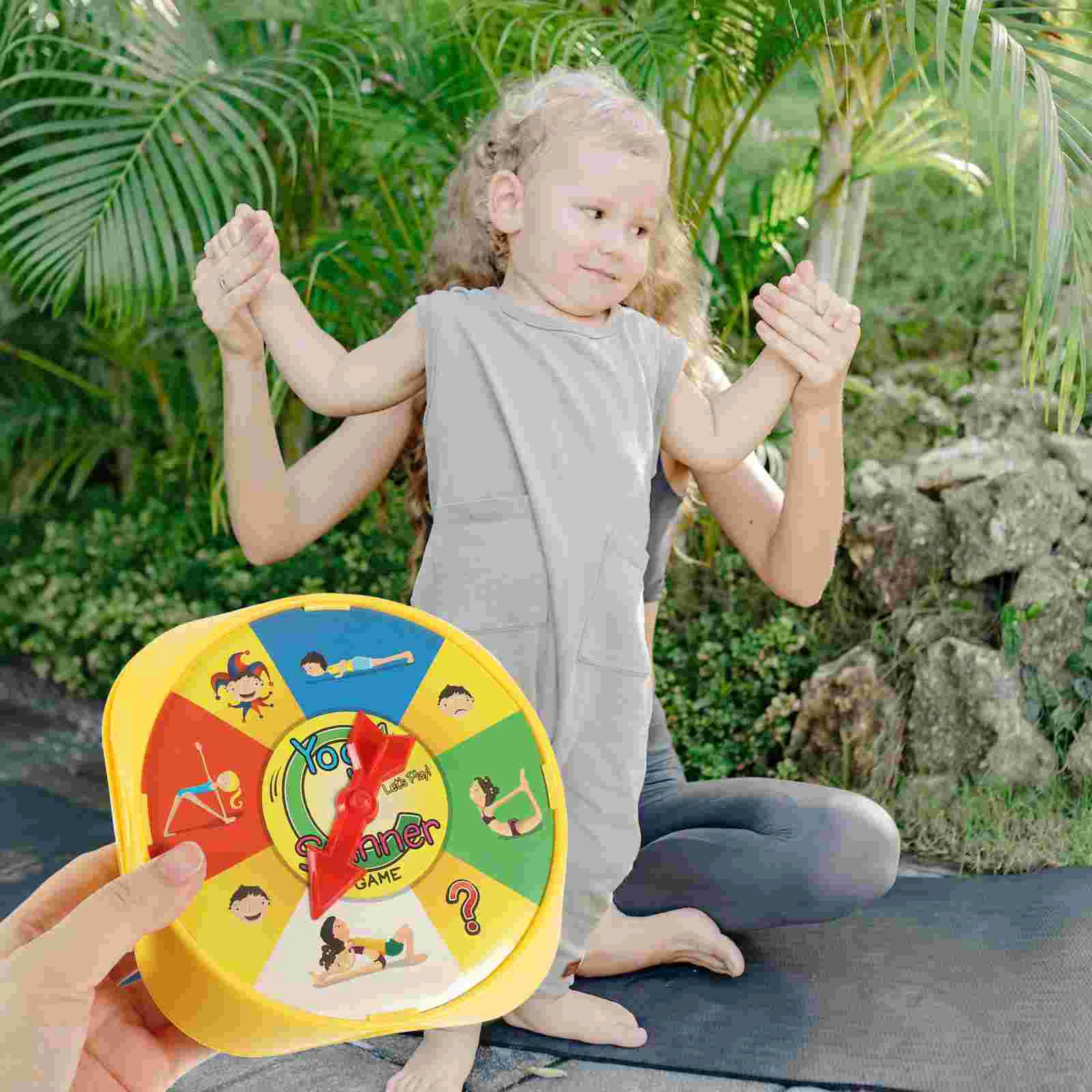 Family Yoga Game Sports Card Childrens Toys Turnable Plate Plastic Early Educational