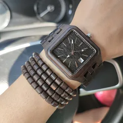 Fashionable business casual men's watch calendar square simple high-end personalized men's quartz watch birthday gift