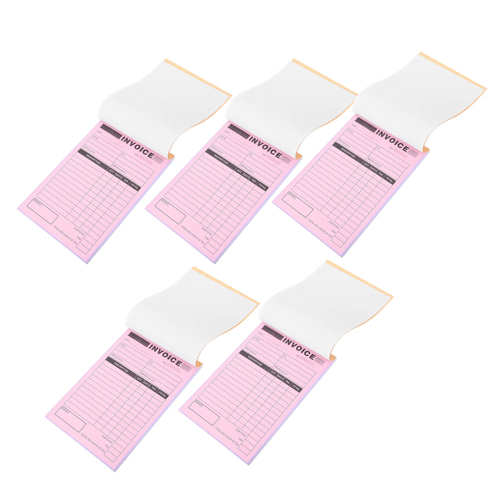 5Pcs Invoice Duplicate Delivery Note Book with Sturdy Board for Small Business Order Receipts Paper for Photographers