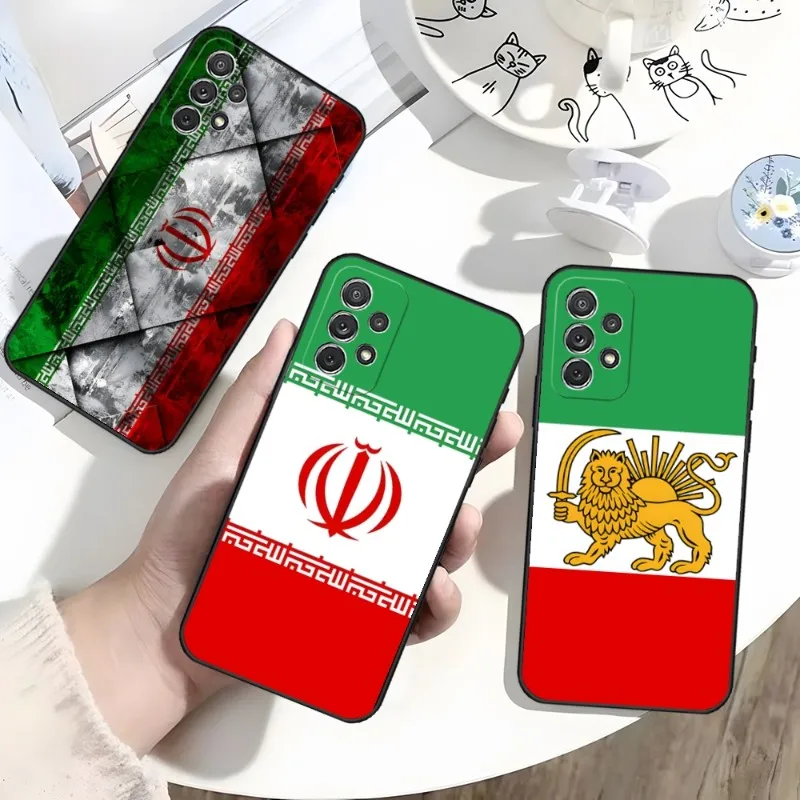 Iran Flag Phone Case For Samsung Galaxy A13 A02 A52 A22 A53 A73 A71 A54 A34 Back Cover