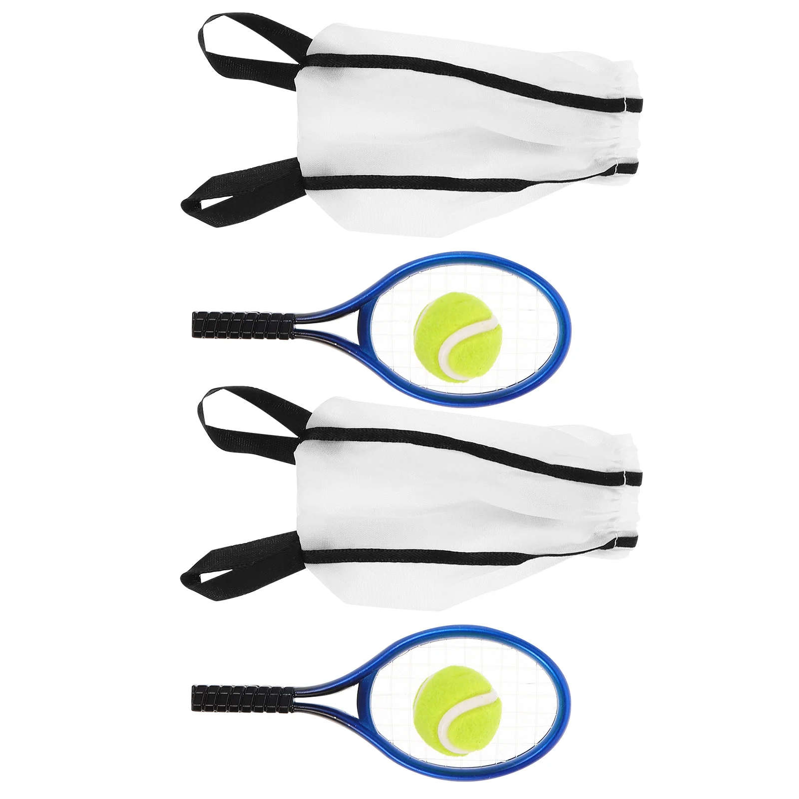 

2 комплекта мини-теннисных ракеток, миниатюрный спортивный набор, аксессуары для кукольного домика, сумка для хранения, детский творческий игровой набор теннисных игрушек