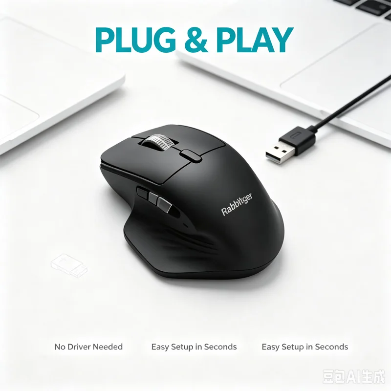 Three-Mode Mouse Ergonomic 2.4GHz Wireless Optical Mice 3 Adjustable DPI 800/1200/1600 6 Buttons For Laptop PC Computer 2026 New