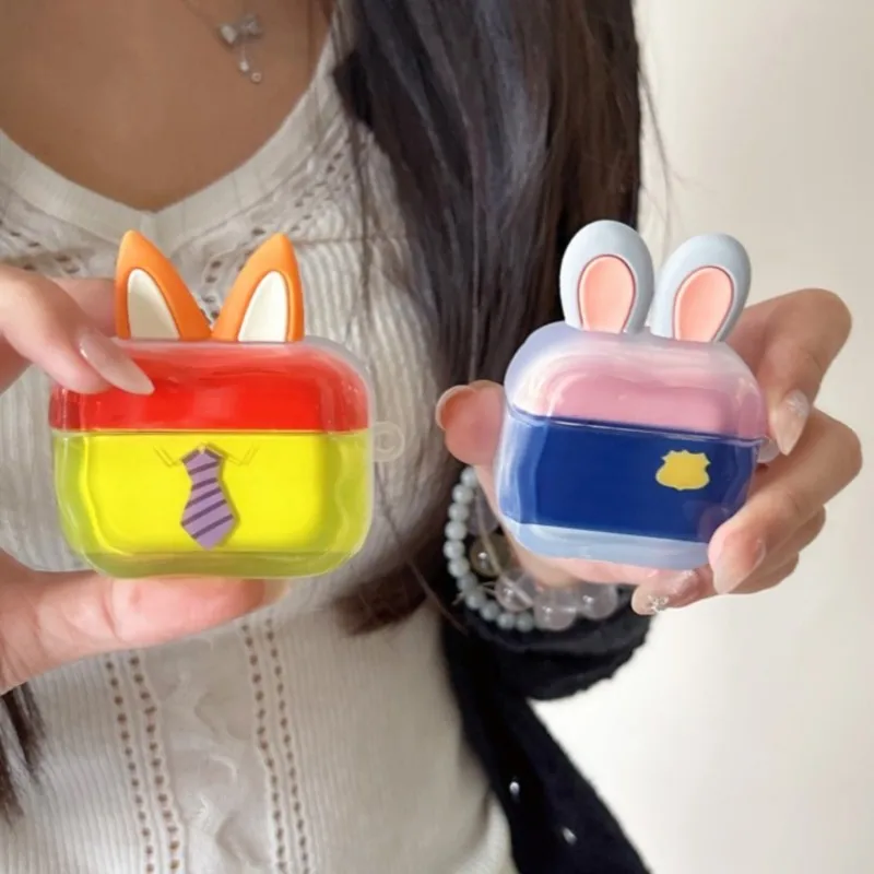Zootopia 3D Ears For AirPods Case for AirPods 3 4 Pro Pro 2 