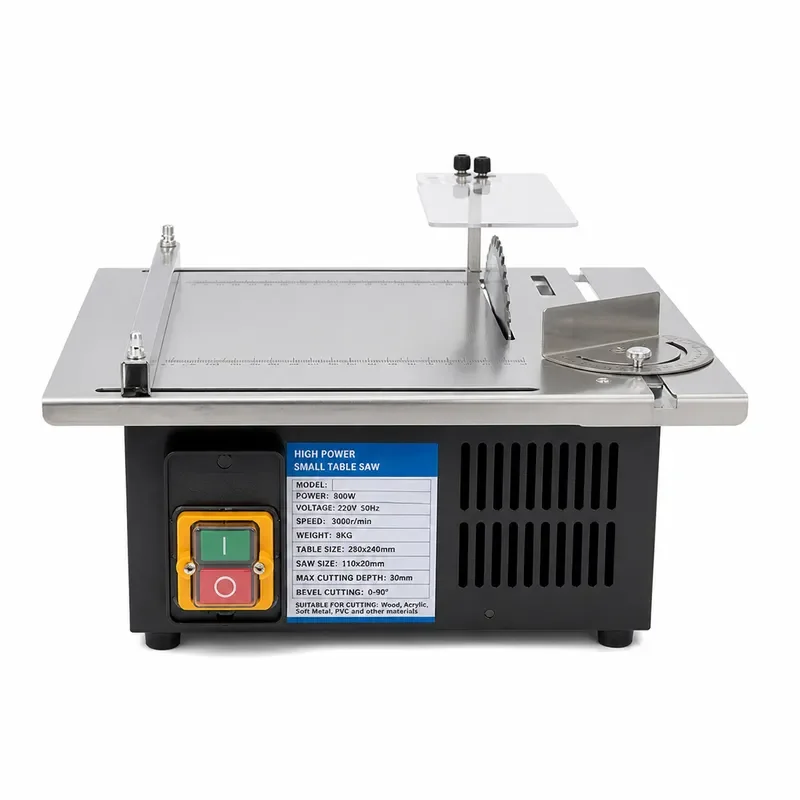 1200W Electric Benchtop Saw 220V Compact Wood Cutting Machine for Woodworking DIY Table Saw Tool