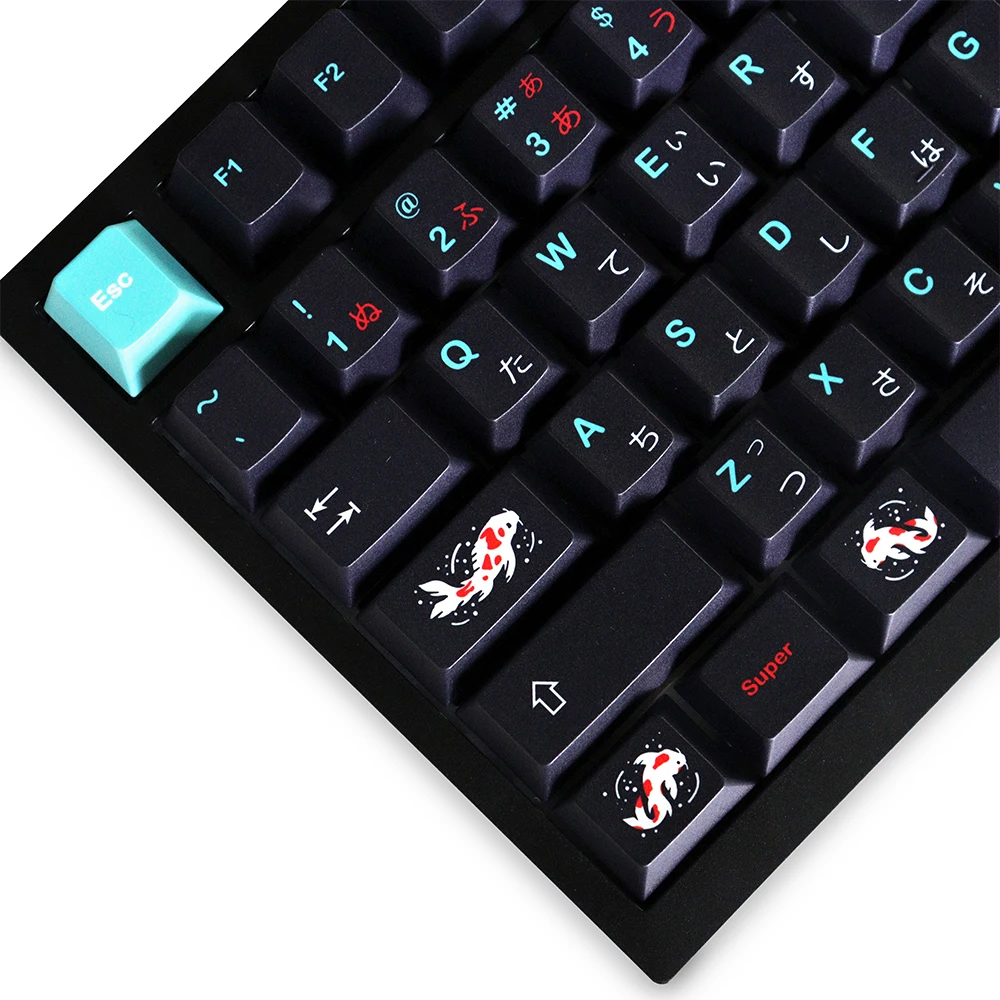 Zen Pond Keycaps PBT Material 130 Keys Five Side Dye-Sub Cherry