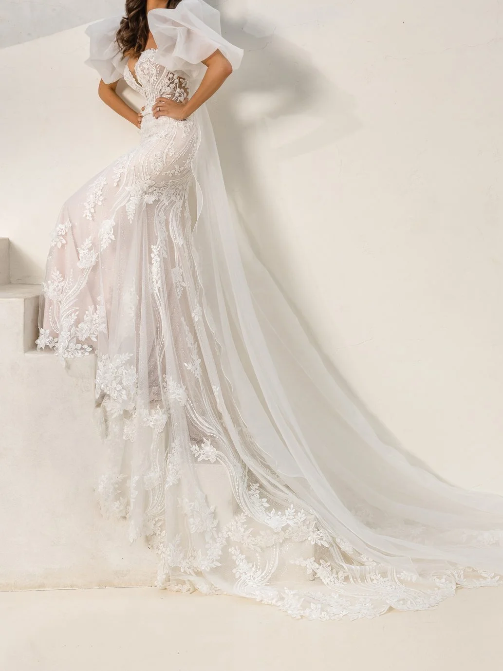 Vestidos de novia elegantes con apliques de cuentas y escote en forma de corazón, vestidos de novia de sirena florales personalizados