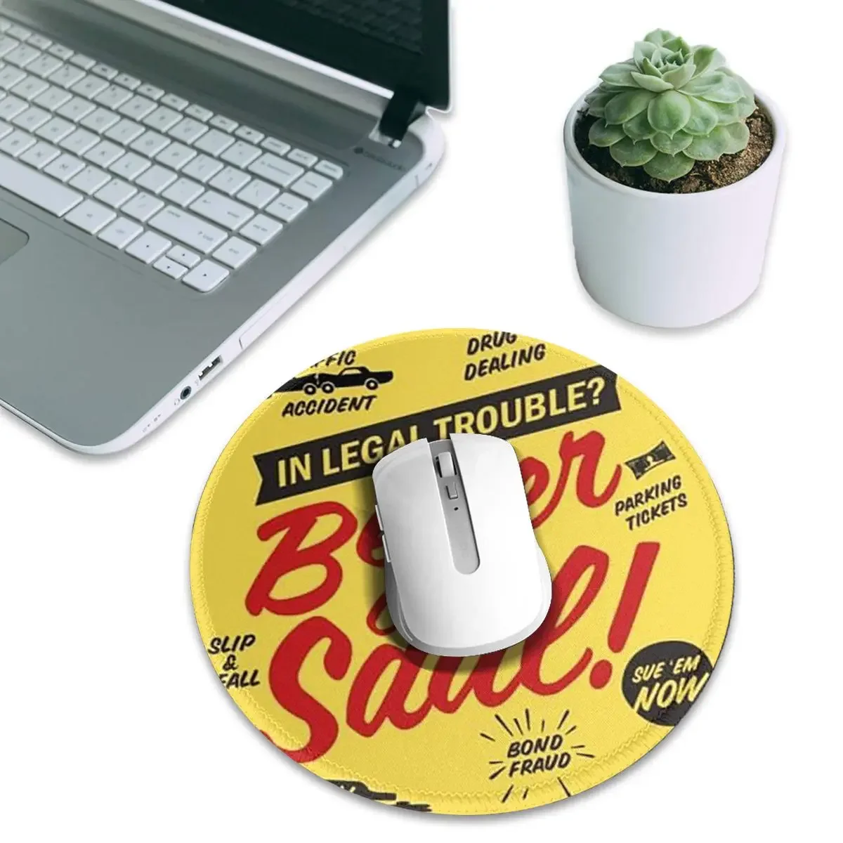 Better Call Saul Saul Goodman Round Mouse Pad Computer Keyboard Mouse Mat Gaming PC Desk Mat Office Accessories Table Mats