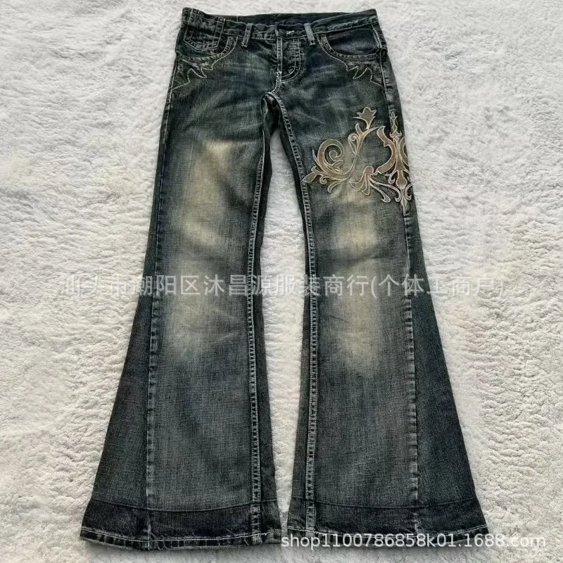 

Women's Spring and Fall Pants Jeans Micro-raked Embroidery Skinny Simple Loose Design Sense Advanced Fashion New Soft Versatile