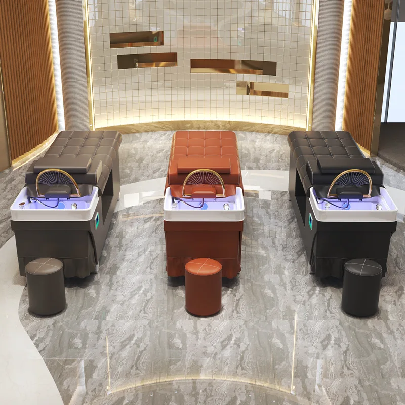Thai hair treatment shampoo bed hair salon special massage fumigation constant temperature water circulation ear bed