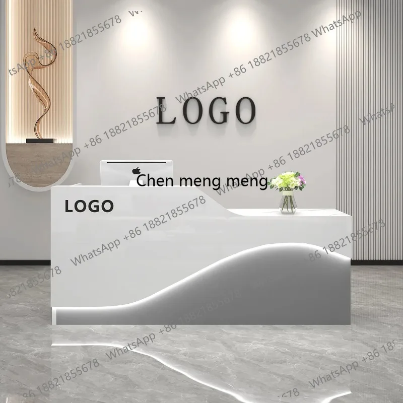 

Clinical Front Reception Desk Modern Service Beauty Salon Reception Desk Hairdresser With Drawers Muebles Commercial Furniture