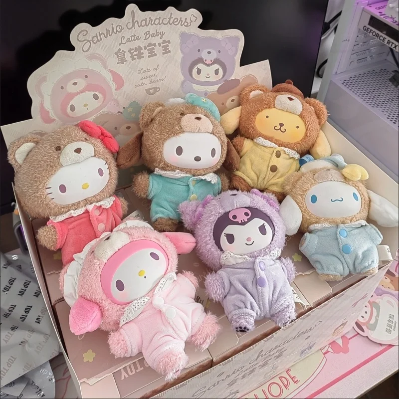 

В наличии San Персонажи Латте Виниловая плюшевая слепая коробка Плюшевый ключ и подвеска-кошелек Симпатичные аниме Коллекционные подарки-сюрпризы на день рождения