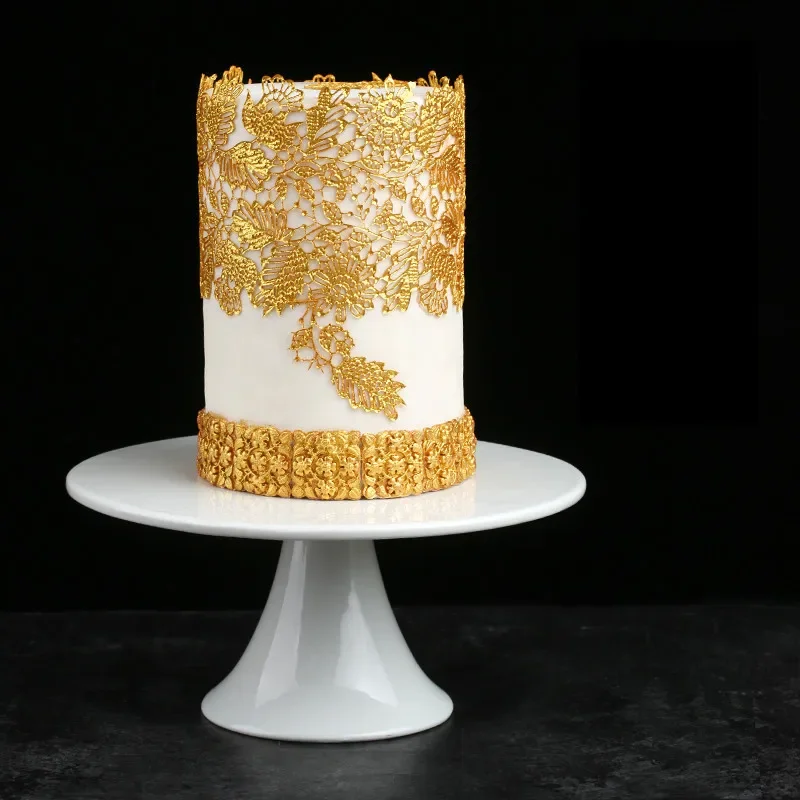 Cake Decoration Cake Lace For Wedding Cake Topper Lace Mat Lace Silicone Mould Mould Sugar lace Fondant Mould Mould 38.5*10.8CM