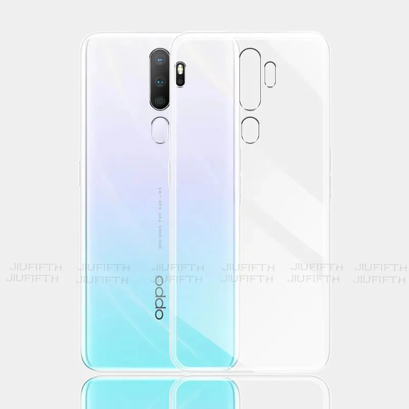 Para oppo a5 2020 caso ultra fino silicone macio tpu claro volta caso capa orro opo opo appo a5 2020 coque fundas claro cobies