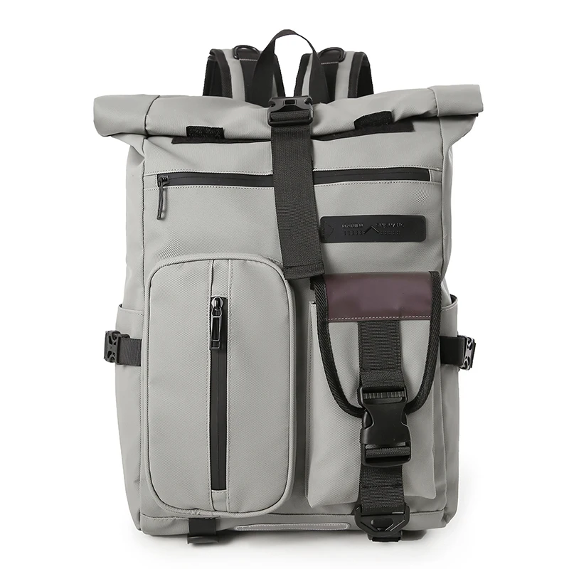 حقيبة ظهر للرجال حقيبة كتف للسفر للمشي لمسافات طويلة في الهواء الطلق حقيبة تخزين متعددة الأغراض حقيبة كمبيوتر كبيرة للكلية حقيبة ظهر ملفوفة #2