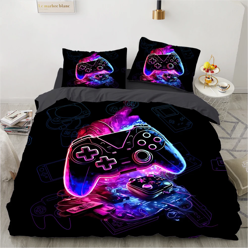 3D Gaming Controller Duvet Cover Set Bedding Set for Boys Kids 3PCS Bed Linen 140x200cm 240x220cm Machine Washable Holiday Gift