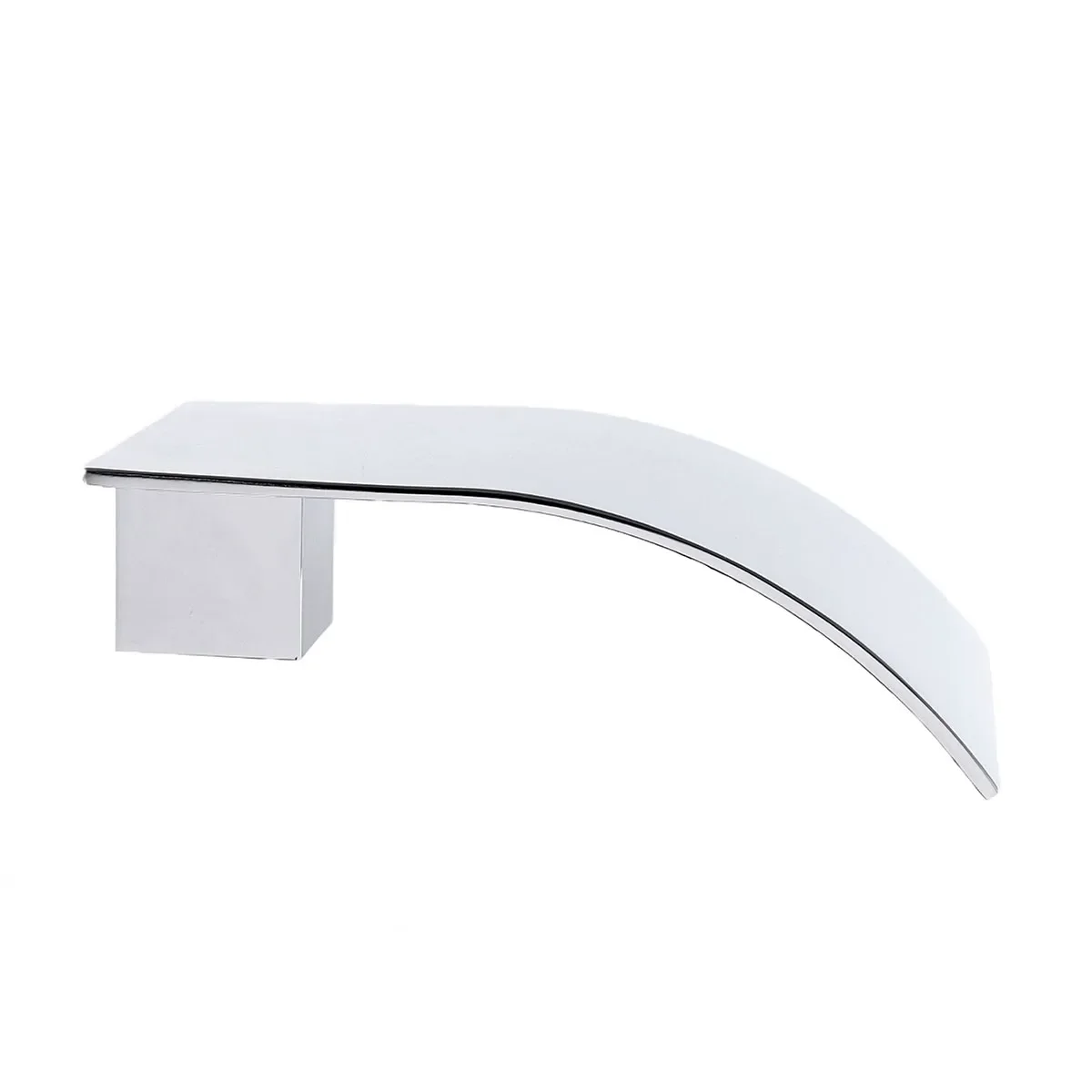 Silver Solid Brass Bathtub Waterfall Square Basin Sink Faucet Wall Mounted Bathroom G1/2'' Basin Faucet Tub Shower Faucet