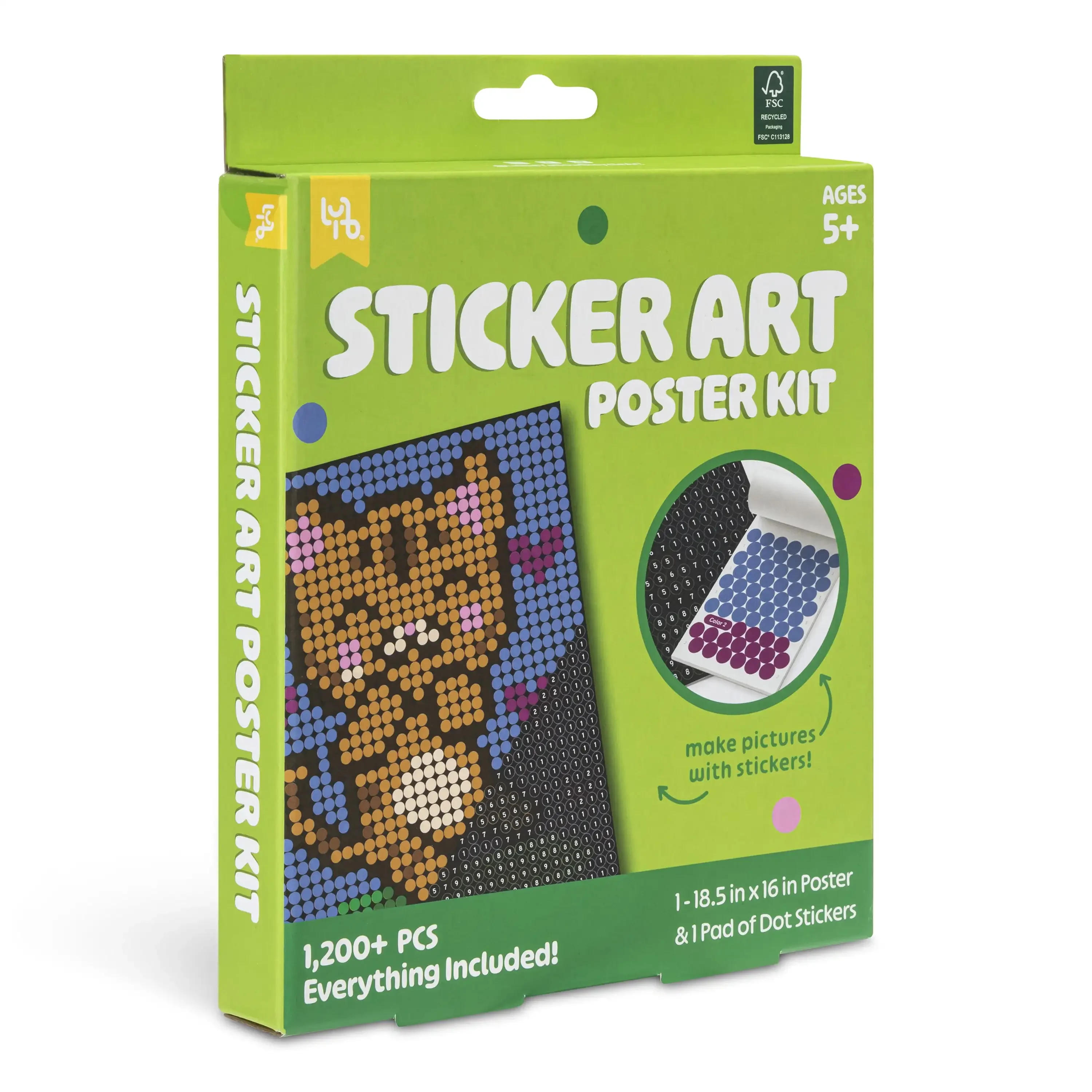 Bicycle Cat Sticker by Number Art Kit