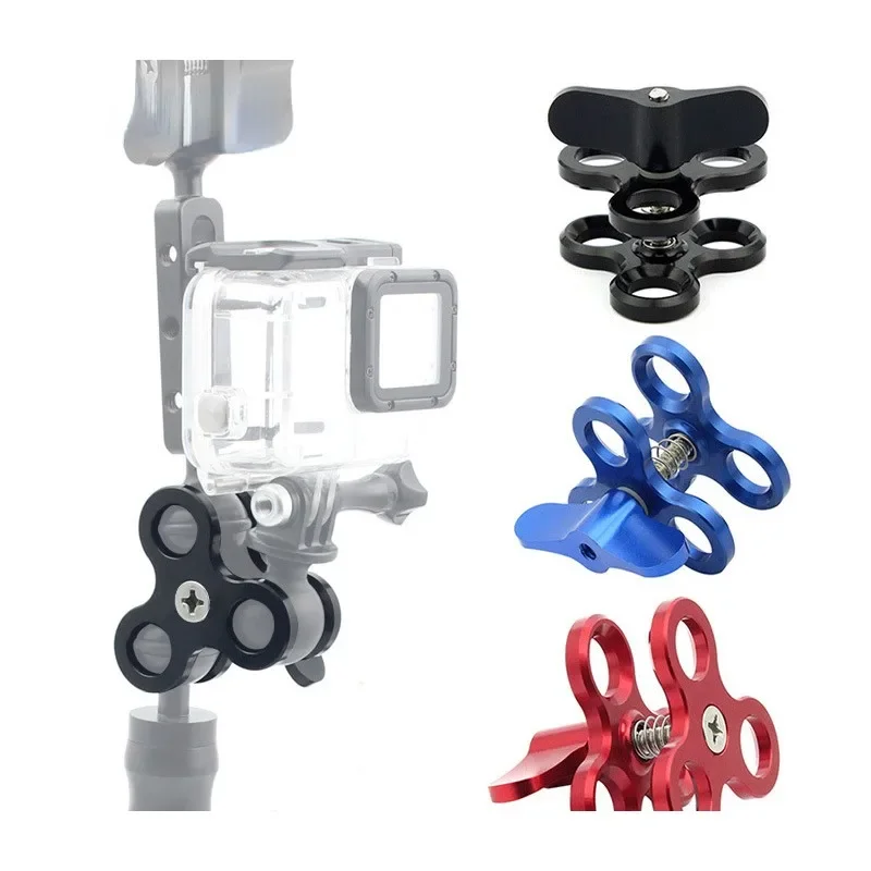 

Diving Ball Fixture Lights Arm Ball Butterfly Clip Triple Clamp Mount Adapter for Gopro 5 6 for Gopro 5 6