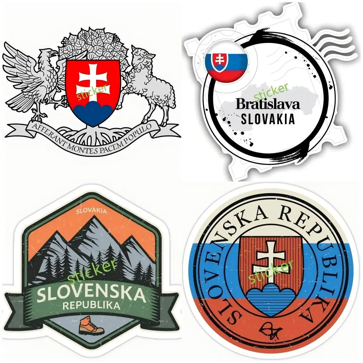 

Slovak Republic Car Stickers Styling Creativity Motorcycle Bumper Laptop Speedboat Rear Windshield Waterproof Exterior Windshiel