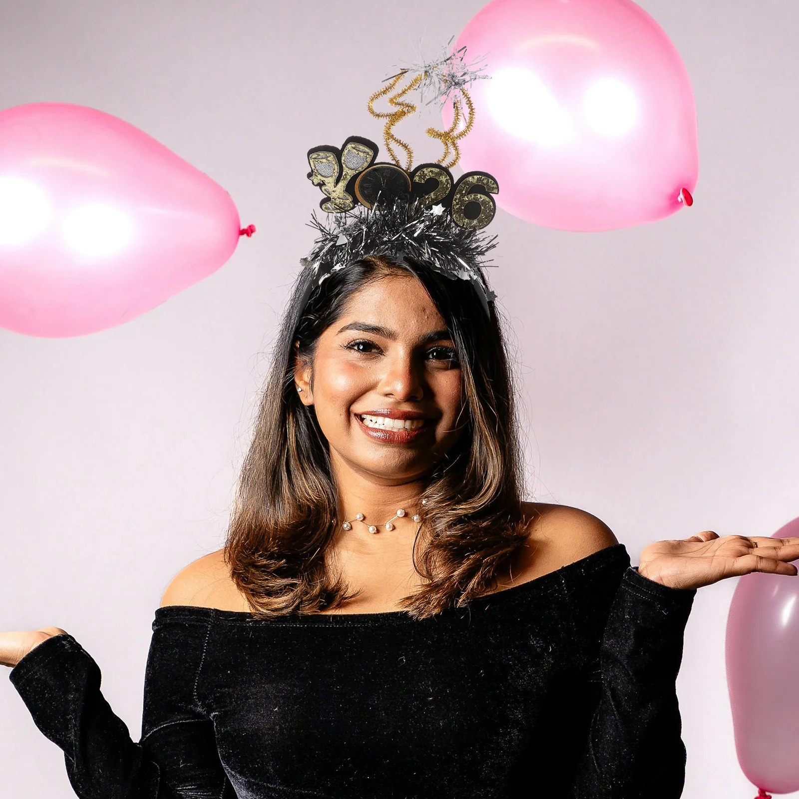 3 قطعة عقال ليلة رأس السنة سباركلي ستار الترتر الزخرفية الشعر هوب ل 2026 مهرجان الحفلات النساء السنة الجديدة اكسسوارات الحفلات