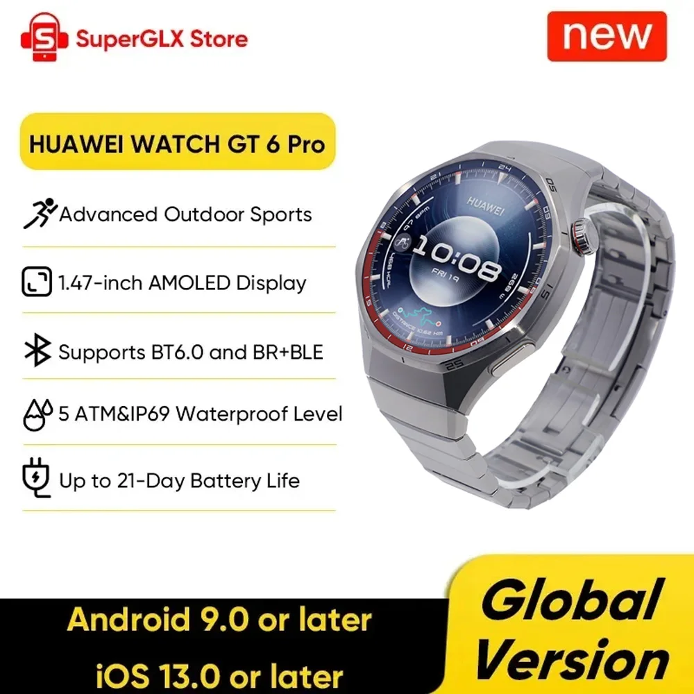 Global Version HUAWEI Watch GT 6 Pro 46mm Smartwatch 1.47