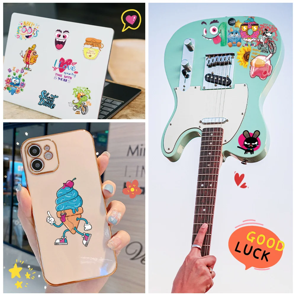 أحجية حيوانات كرتونية صغيرة للأطفال ، التعرف على الأجسام للأطفال ، ألعاب تدريب ، ملصقات جرافيتي لطيفة ، جيتار ، 50 *