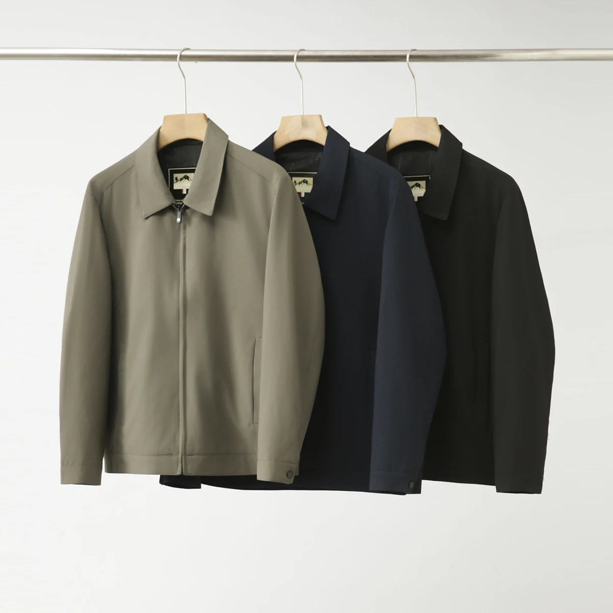 

Мужская повседневная куртка High Densi Cusized для осени, для поездок на работу, деловая, с длинным рукавом, отложным воротником, утепленная