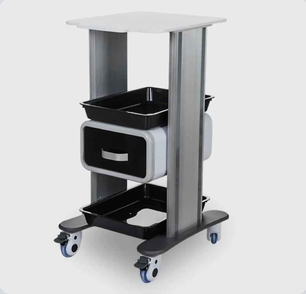 Medical Trolley Strong Trolley Cart Beauty Machine Cart with Tray and Drawer Salon Use