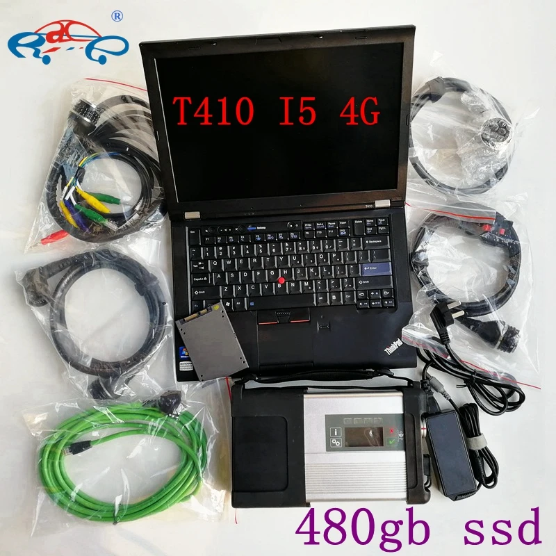 

MB Star C5 SD Wifi Connect V09.2023 Software Laptop T410 I5 CPU 4G Computer Auto Diagnostic Tool 480GB SSD Expert Programmer