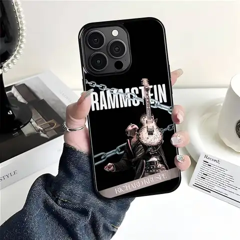 94S rock band R-Rammstein Phone Case for IPhone 17 Air 16 15 14 Pro Max Plus 13 12 11 Black Patch PC Hard Cover