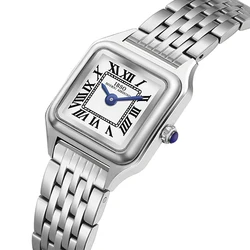 Fashion Women Square Watch Steel Silver Waterproof Exquisit Small Wristwatch Ladies Gifts Luxury Brand Female Handwatch Golden