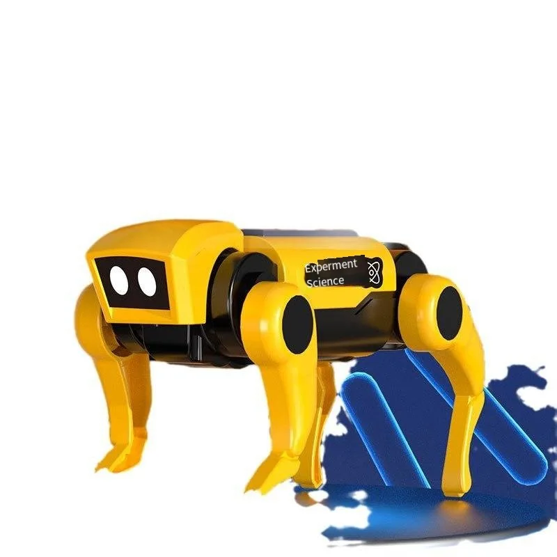 DIY Robot Kit Assemblage Zonne-energie voor kinderen Mechanische hond Elektrisch dier Zonnepoppen Leuk educatief speelgoed Kinderen Geschenken