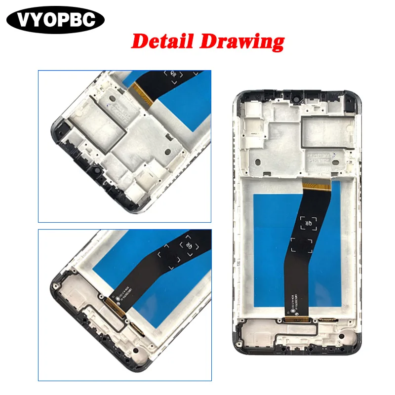 For ALCATEL 1S 2021 Original LCD Display With Frame Panel Digitizer Assembly Repair Replacement Parts 6025H 6025D Touch Screen