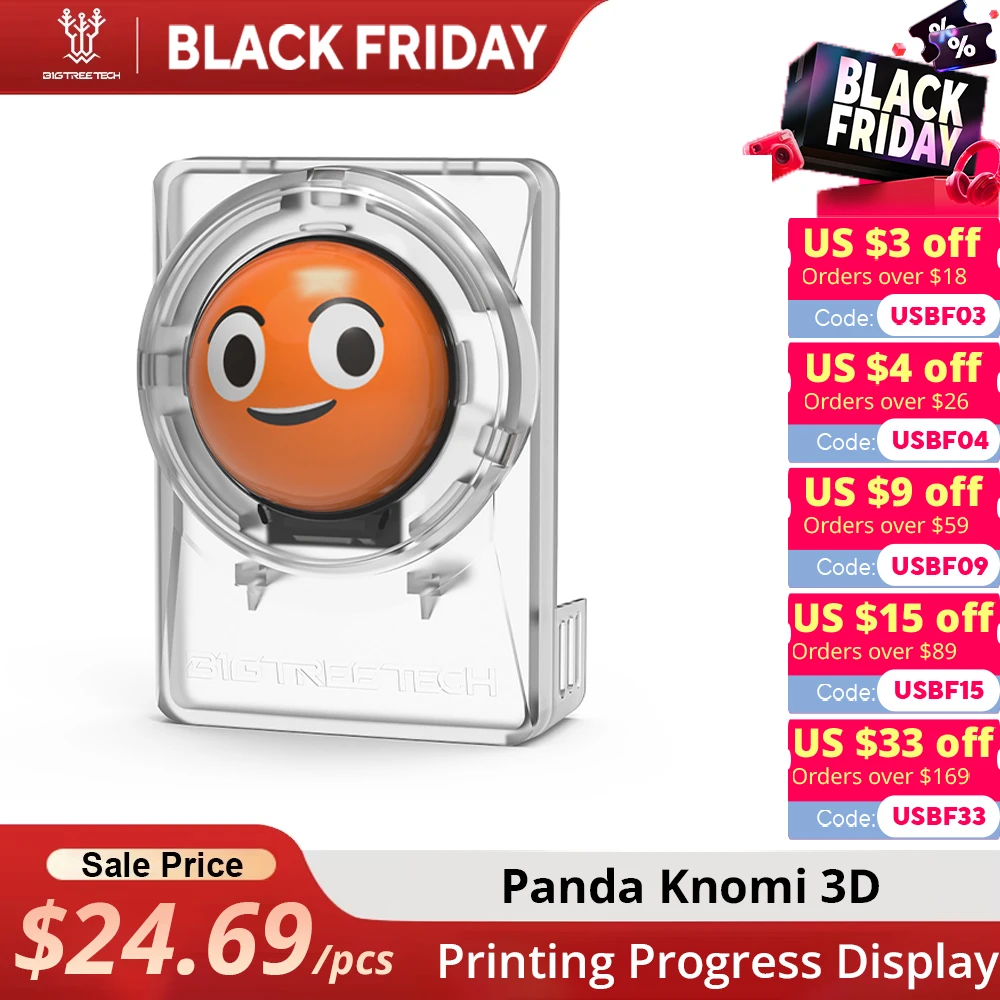 yZ[zBIGTREETECH Panda Knomi 3D V1.0 is󋵕\ 3Dv^[ Xe[^X JX^UI Bambulab A1 A1 Mini P2SΉ