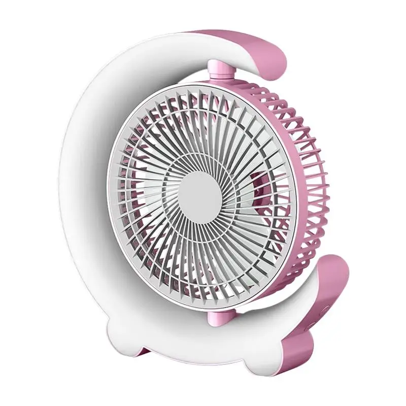 

Table Fan For Bedroom 3 Speeds Adjustable Table Fan With Ambient Light 360 Degree Rotatable USB Powered Table Fan With RGB Light