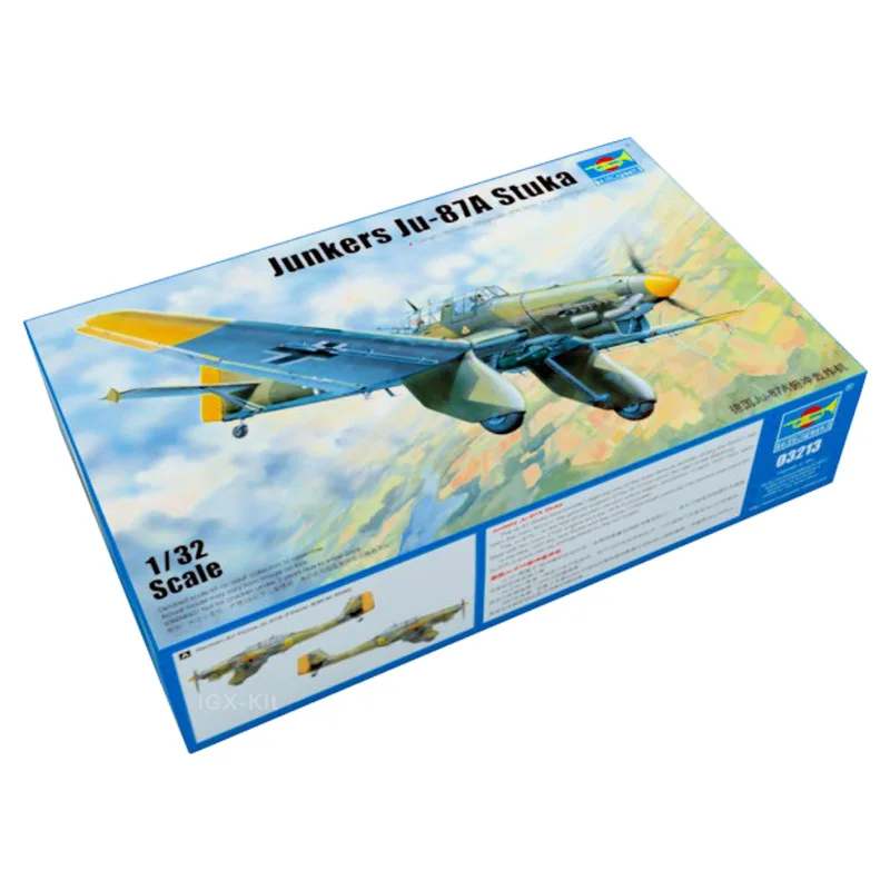 Trumpeter 03213 1:32 Scale German Junkers JU87 Ju-87A Stuka Dive Bomber Toy Hobby Military Assembly Plastic Model Building Kit